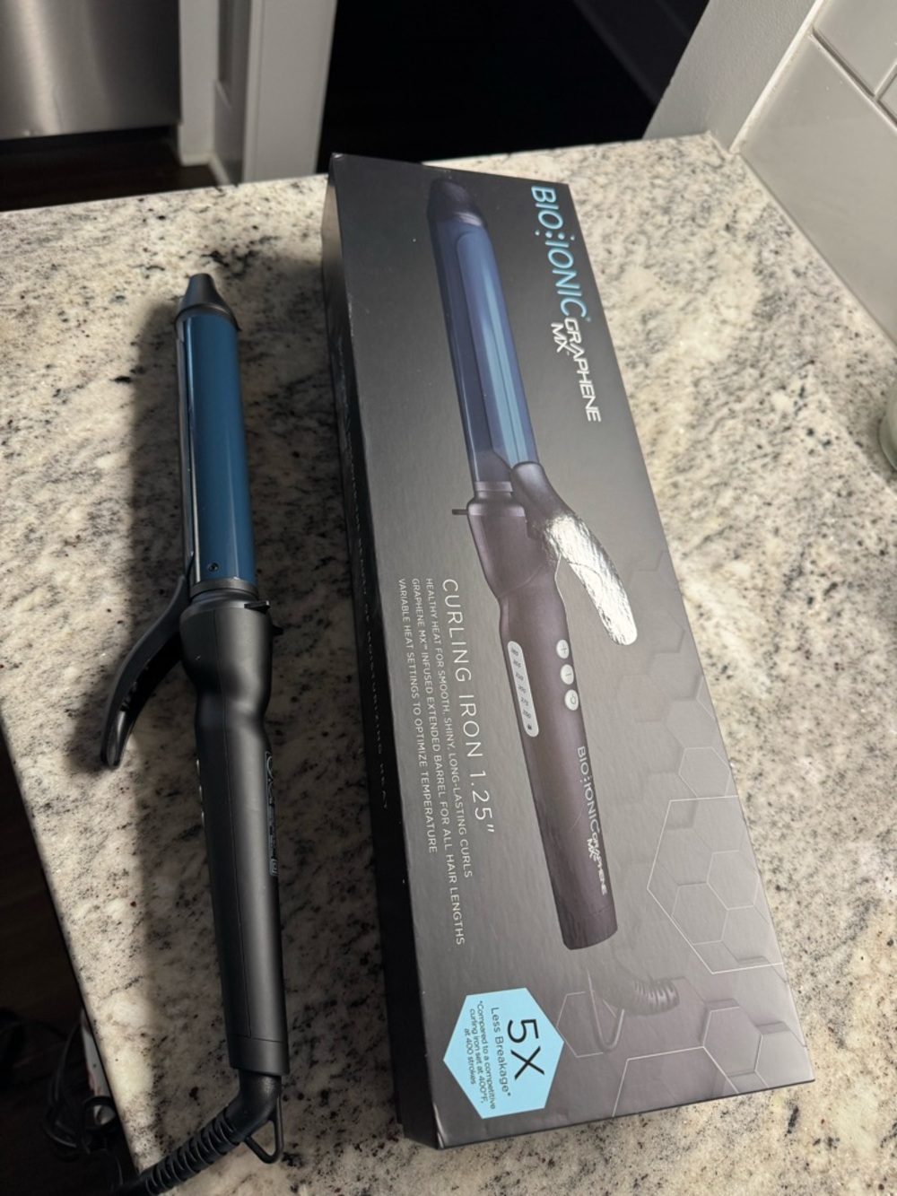 1.25" Blue Curling Iron -